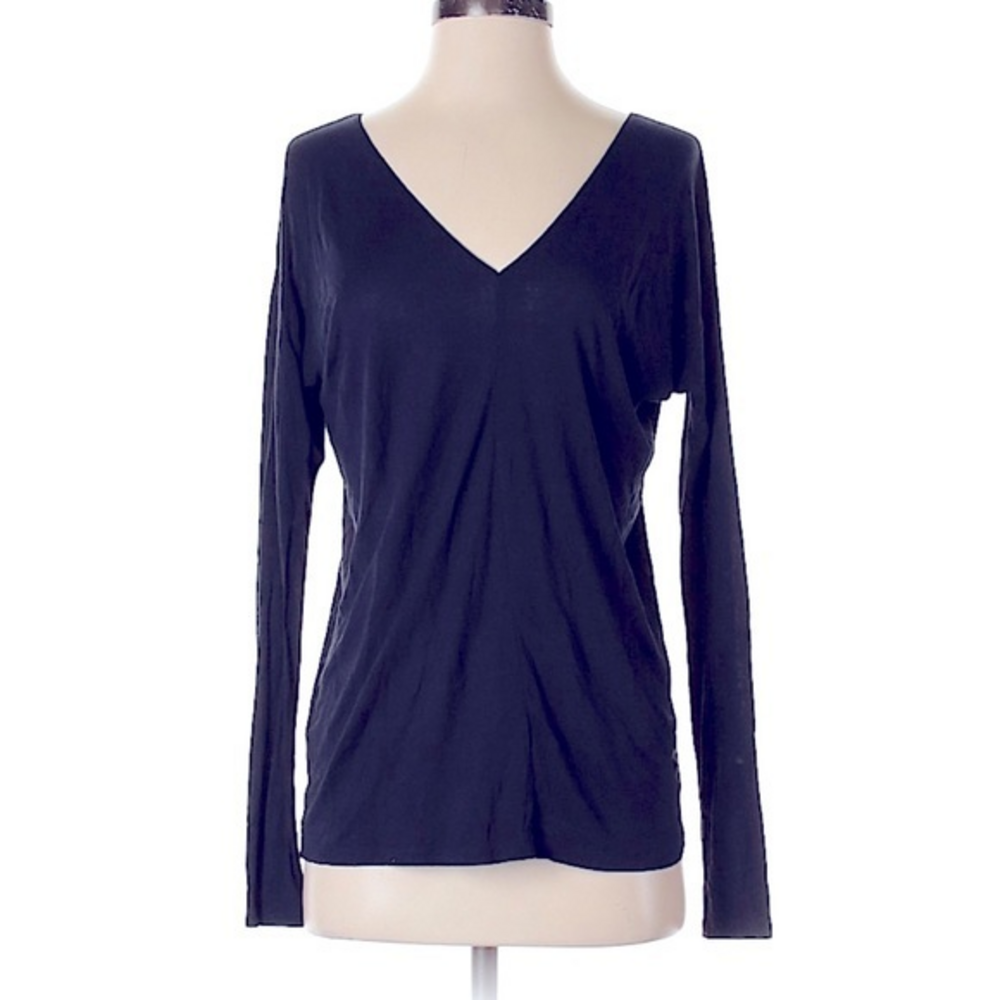 Vince V-Neck Long Sleeve Tee Small